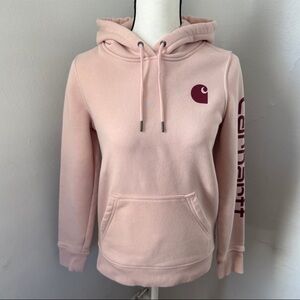 Carhartt Iconic Clarksburg Logo Sweatshirt Ash Rose Women’s Size XS